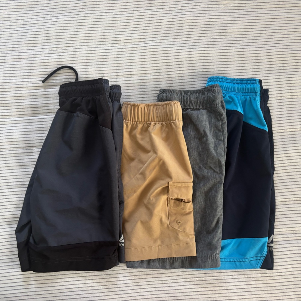 Stylish Boy’s Athletic Shorts Set - Black, Tan, Gray, Blue